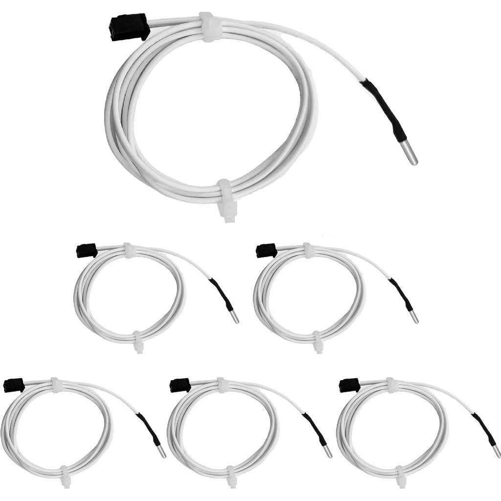 6-Packs HT-NTC100K 3D เครื่องพิมพ์เทอร์มิสเตอร์, Ender 3 Thermistor อัพเกรด NTC 100K 3950 Sensor 3x1