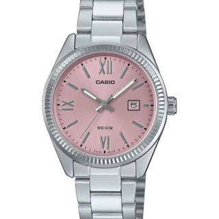 CASIO นาฬิกาข้อมือ CASIO รุ่น LTP-1302DD-4A1VDF สายสเตนเลสสตีล สีชมพู