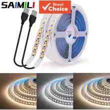 Saimili 5v USB LED Strip Light Smd2835 ยืดหยุ่น Warm White LED เทปสําหรับทีวีแบ็คไลท์ห้องนอนบ้าน