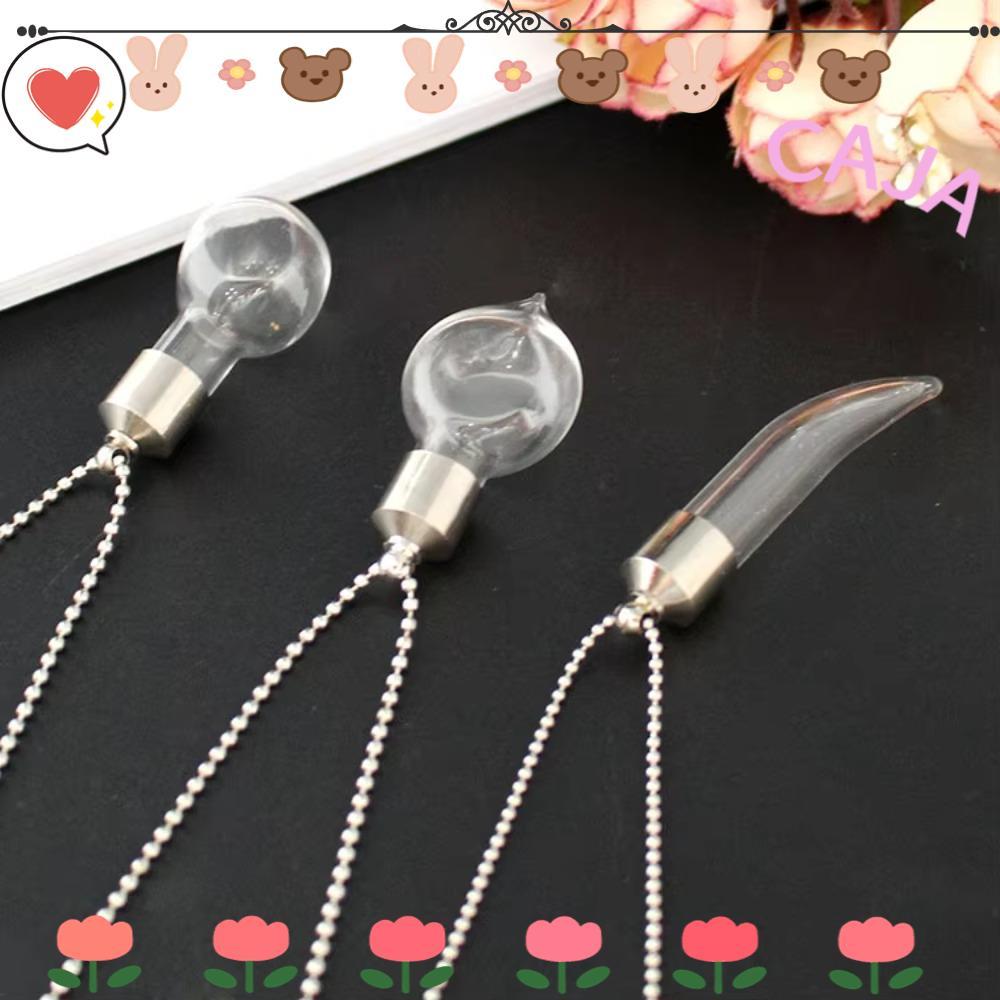 CAJA1 Wishing Jars สร้อยคอ, Fillable Urn เครื่องประดับ Vial สร้อยคอ, Ball Chain Ashes Fillable ขวดสร