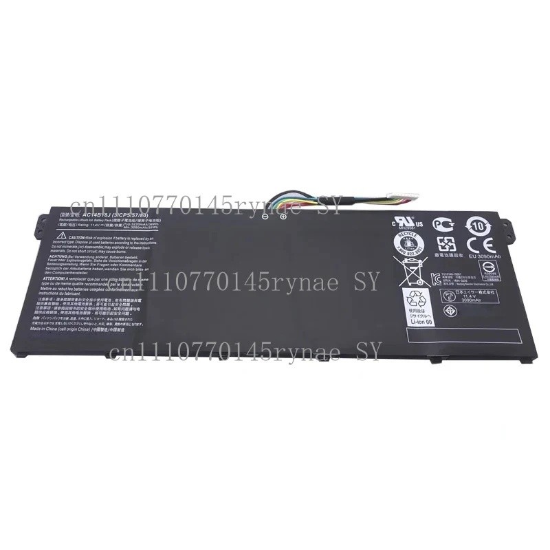 เปลี่ยนใหม่ AC14B18J แบตเตอรี่แล็ปท็อปสําหรับ Acer Aspire ES1-511 512 V3-111P CB3-531 311 TravelMate