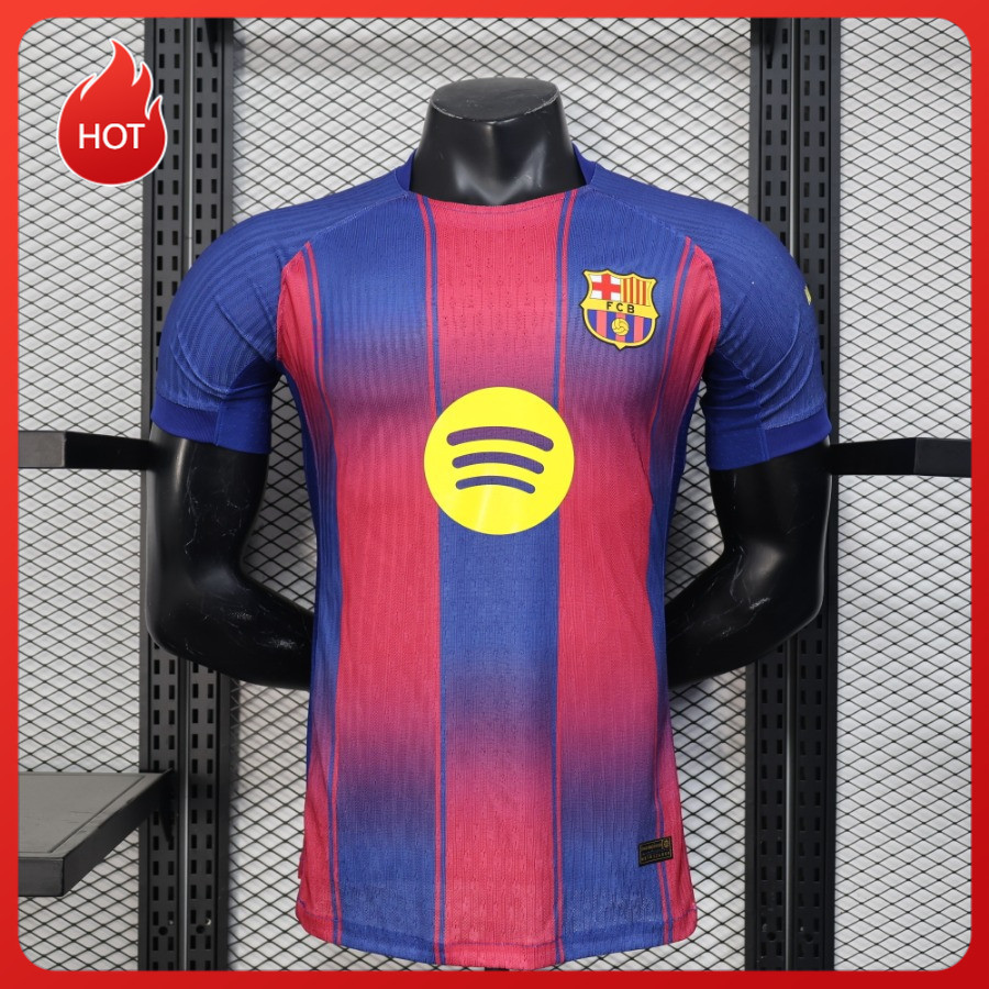 Player Issue 25-26 Barcelona Home Soccer Jersey เสื้อยืดฟุตบอลผู้ชายคุณภาพสูง AAA + N7MB