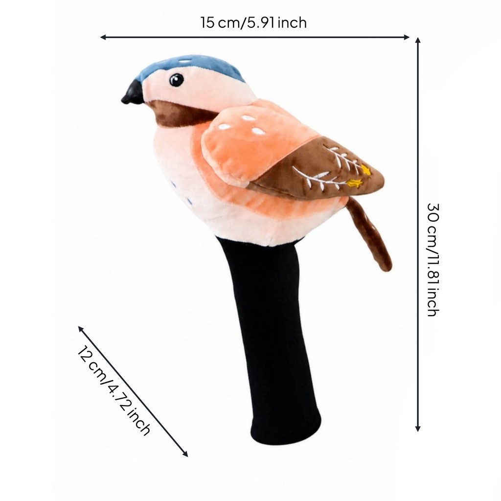 Headcover Bird พร้อม Safeguarding ถุงเท้าน้ําหนักเบา Fairway ไม้หัว Fairway ไม้ Headcover ปัก Sporti