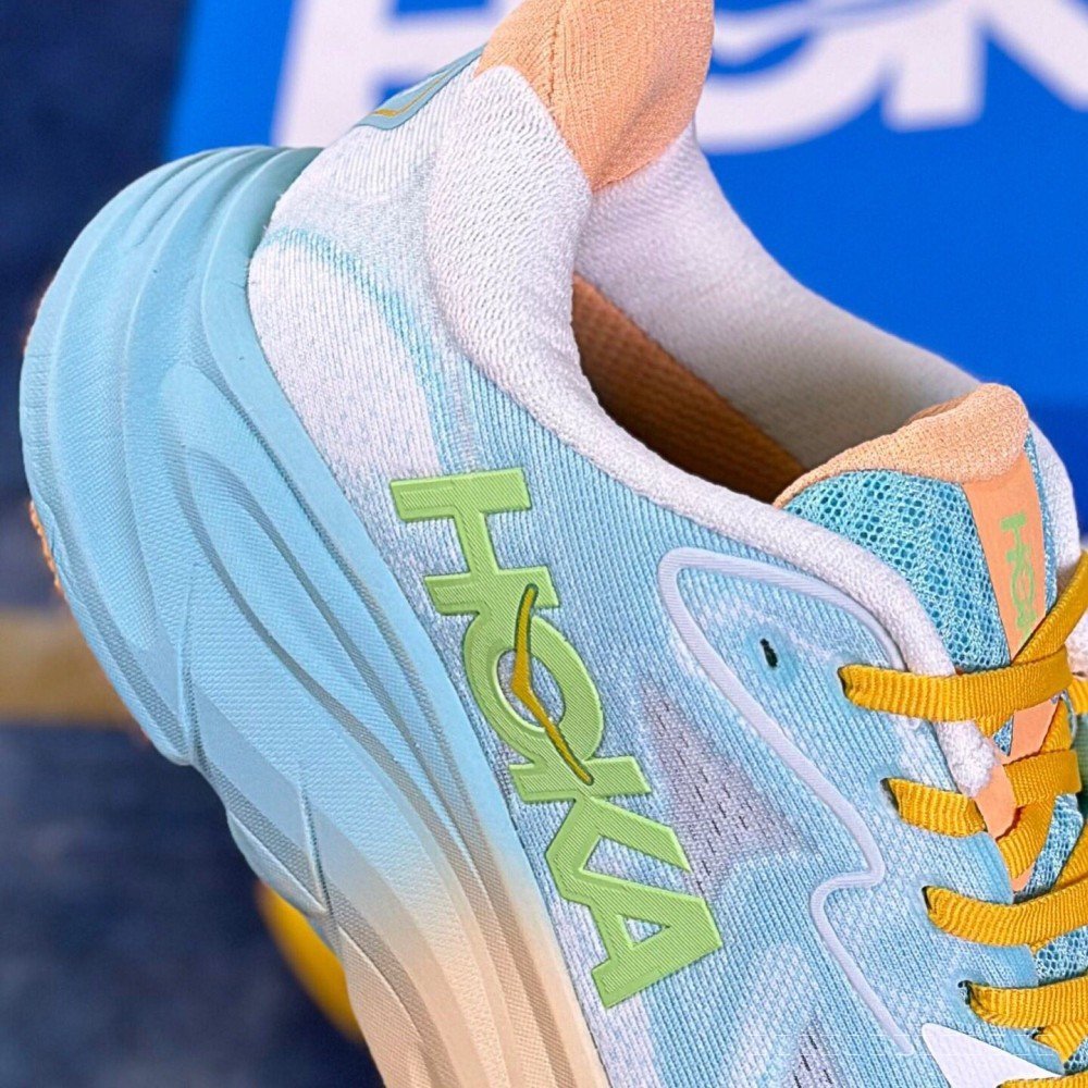 Hoka clifton 10 รองเท้าวิ่งสําหรับผู้ชายและผู้หญิงรองเท้าผ้าใบ Unisex คู่สีส้ม ZE8B A0Y3