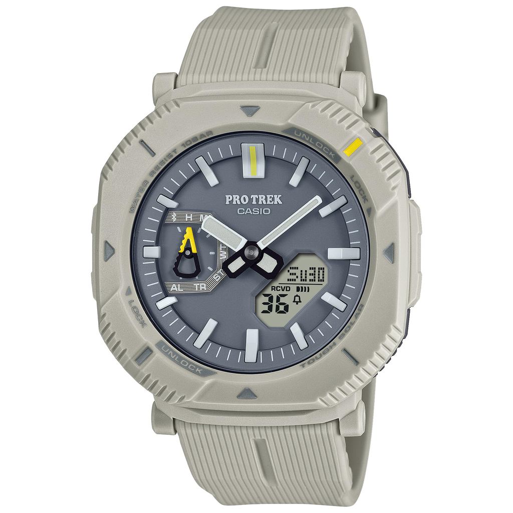 "Casio Pro Trek Hiker Series Men's Watch with Bluetooth, Tough Solar, and Bio-Based Plastic - PRJ-B0