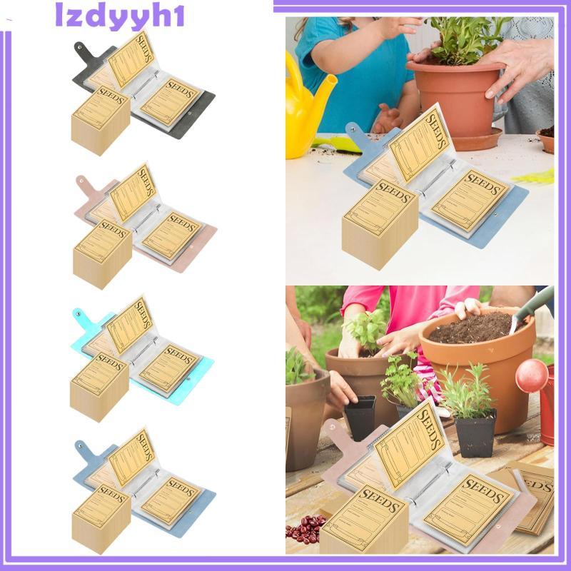 [JoyDIY] Garden Seed Storage Organizer, Binder, Garden Seed Holder, Book Protector Cover, 50 Pockets