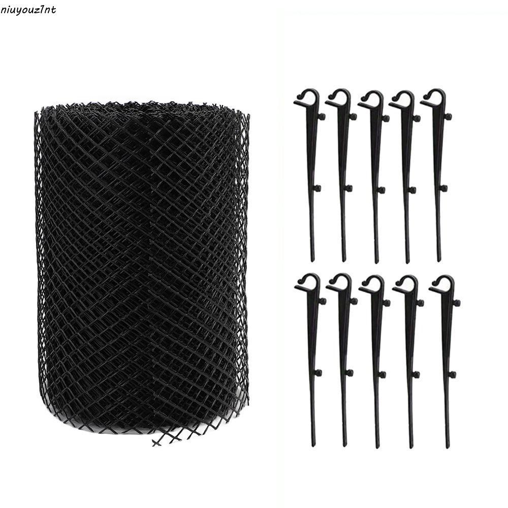 NIUYONI Gutter Leaf Guard Roll, ติดตั้งง่ายพลาสติก Gutter Guard ตาข่ายม้วน, นํากลับมาใช้ใหม่กรองเศษพ