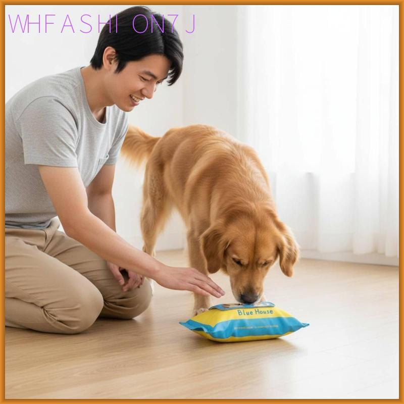 [whfashion7j] กล่องทิชชู่ Snuffle Toy Brain-Boosting Hide and Seek Treat Toy Crinkle Sounds