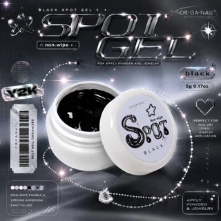Non wipe SPOT Black Gel เนื้อเจลสีดำ Organail สำหรับขัดผงเล็บโดยเฉพาะ 5-15g -NT nail