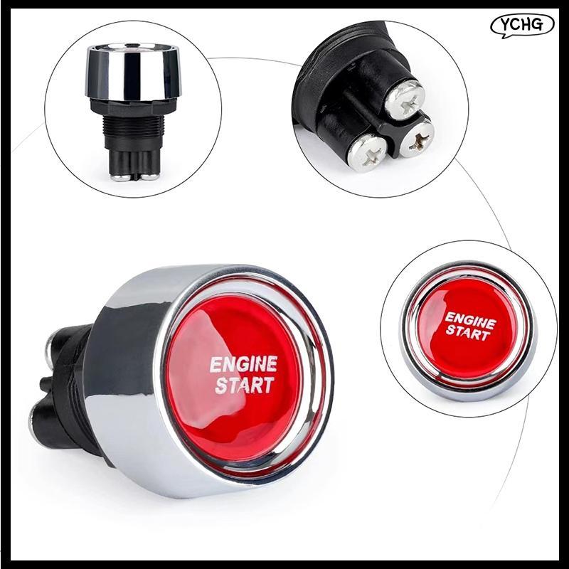 YCG รถเครื่องยนต์เริ่มต้นปุ่มกดสวิตช์ Keyless ปุ่มสตาร์ทสวิตช์เปิดปิดสวิตช์สตาร์ทเครื่องยนต์รถยนต์ใหม่