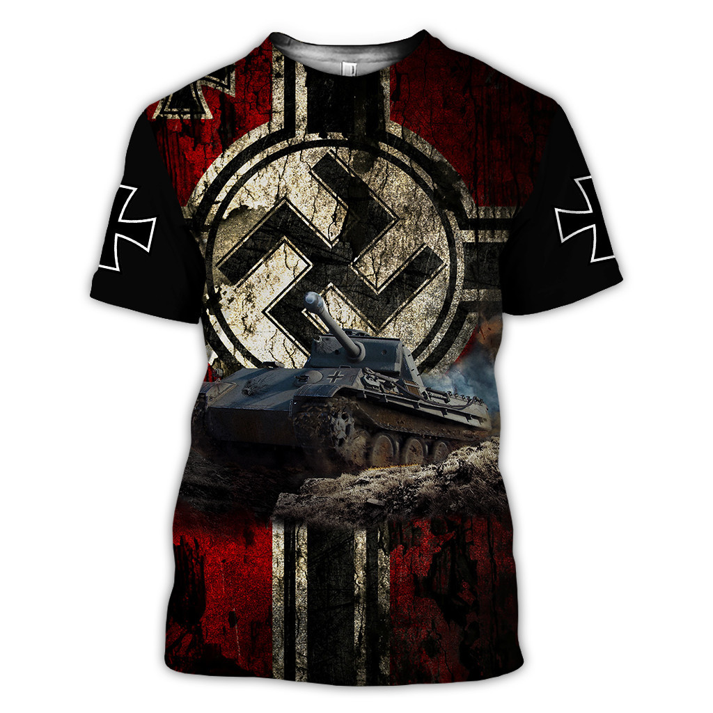 มาใหม่ล่าสุด WW2 Panther Tank Limited Edition  พิมพ์เต็ม JA0320 แฟชั่นเสื้อยืดคอกลมลําลอง S-5XL