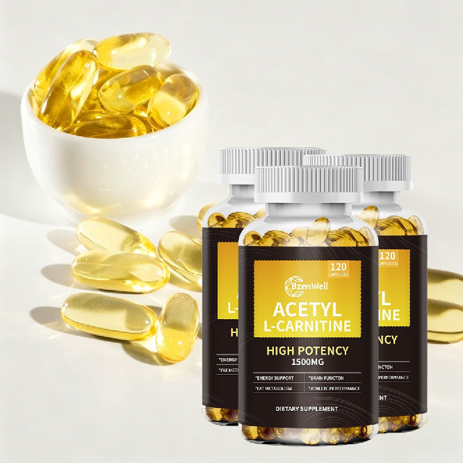 Acetyl L-Carnitine Capsule 1500mg 3 ขวด | สูตรเข้มข้น กระตุ้นพลังงาน เสริมหน่วยความจำ