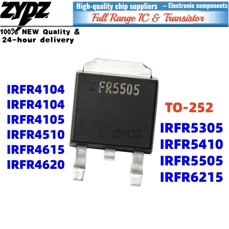 1-5PCS IRFR4104 IRFR5305 RFR5410 FR5505 FR4615 FR4105 FR4510 FR4620 TO252 ขายส่ง Field Effect ทรานซิ