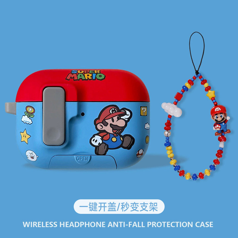 [รูปแบบใหม่] airpods4 เคสป้องกัน Mario หูฟังเคสป้องกัน Apple airpodspro3 เคสหูฟัง Apple เคสป้องกันหู