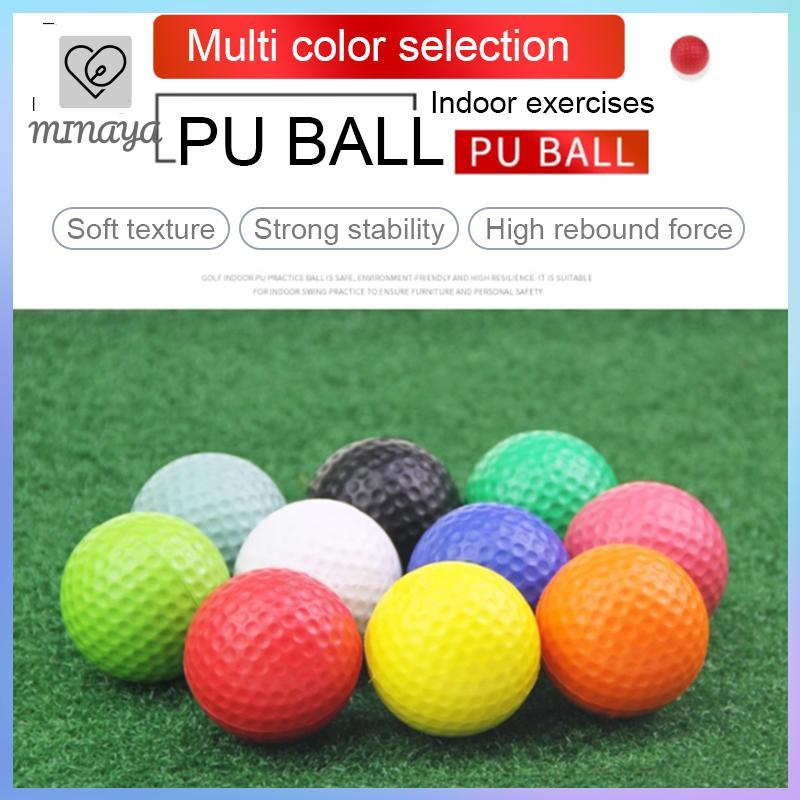 [MINA] 42 มม.ผสมสี Pu Foam Solid Sponge Soft Ball Indoor Golf Practice Ball Toy Ball TH