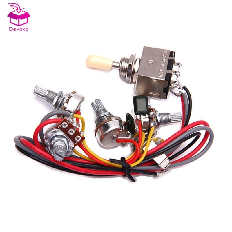 [chiwanji2mf] สายไฟวงจรสําหรับกีตาร์ไฟฟ้า LP 3 กล่องสลับปิ๊กอัพ 2V/2T/1J