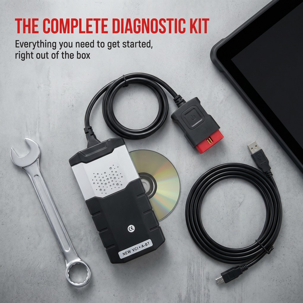 2026 ใหม่ Hotsales ใช้งานร่วมกับ OBD เครื่องสแกนเนอร์ USB Bluetooth 2024 2021.11 Keygen รถบรรทุกเครื