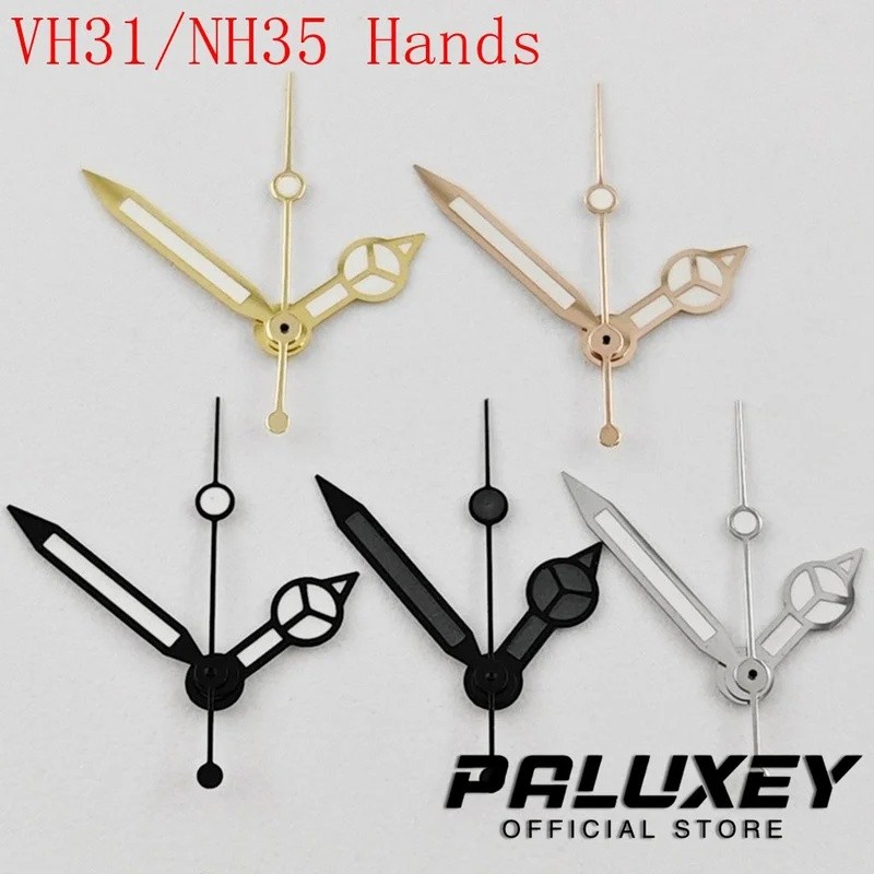 PALUXEY VH31/NH35 Luminous นาฬิกามือชุดสีเขียว Luminous Pointers Fit VH31 VH31A VH60 VH61 NH35A NH36