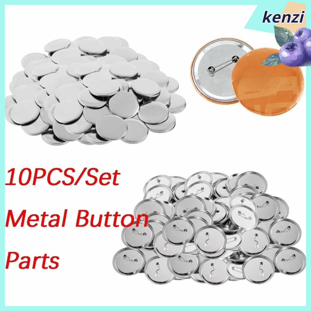 KENZI 10 ชิ้น Badge วัสดุ DIY, รอบโลหะมือกด Badge Maker อะไหล่, 44 มิลลิเมตร/58 มิลลิเมตร Pin Maker 