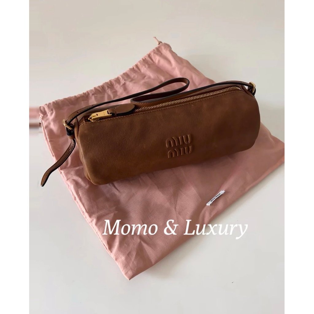 ช่องพิเศษ Samuel miumiu กระเป๋ากระบอกเล็ก ที่ใส่ปากกา กระเป๋าถือ กระเป๋าถือ