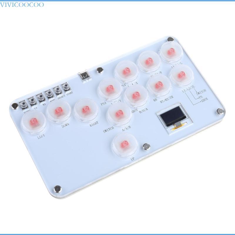 VIVI Ergonomic Arcade Controller Street Fighting Gaming Keyboards พร้อมสาย
