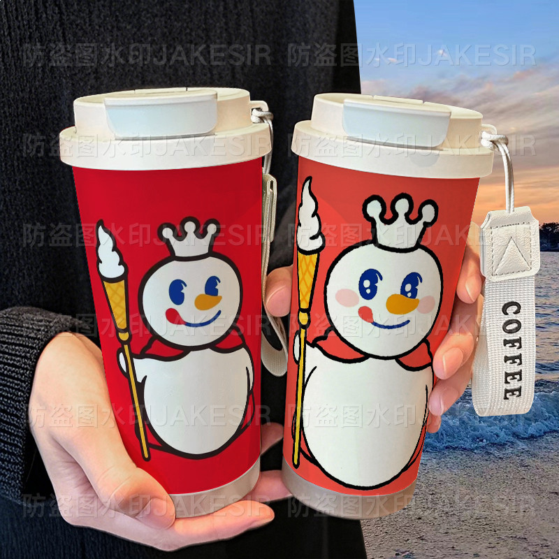 แก้ว stanley แก้วน้ำเก็บความเย็น Mixue Ice City Creative Peripheral Thermos Cup 316 สแตนเลสขนาดใหญ่-