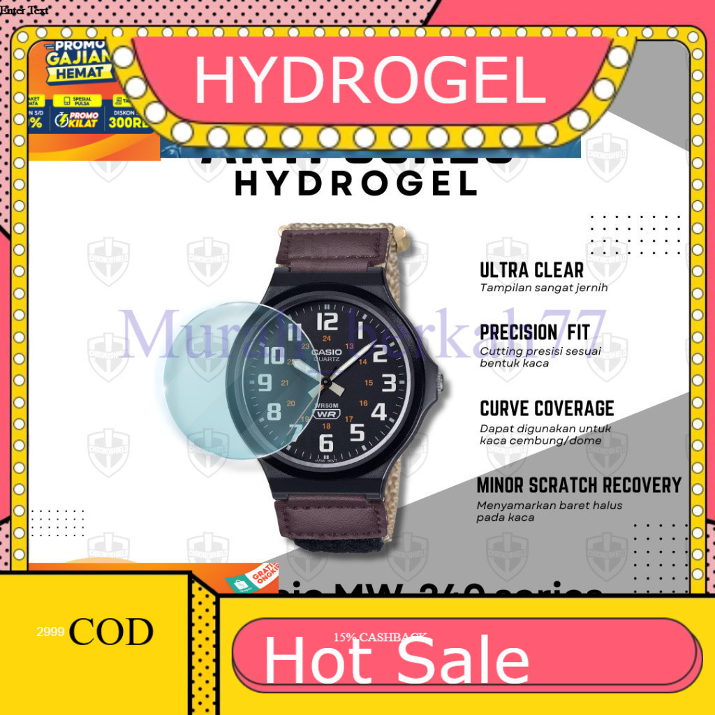 HYDROGEL ไฮโดรเจลป้องกันรอยขีดข่วนสําหรับ Casio MW240 MW 240