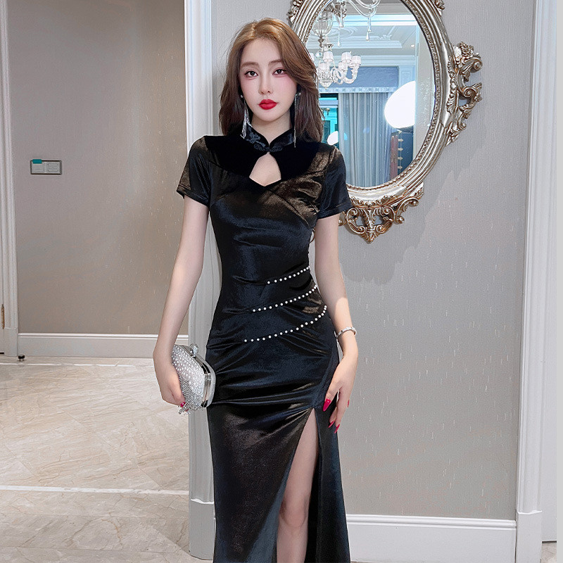 Club Slim-fit เอว Club Night Club กระโปรง Low-cut Bar Workwear ชุดเซ็กซี่ Thin Night Look ผู้หญิง R4