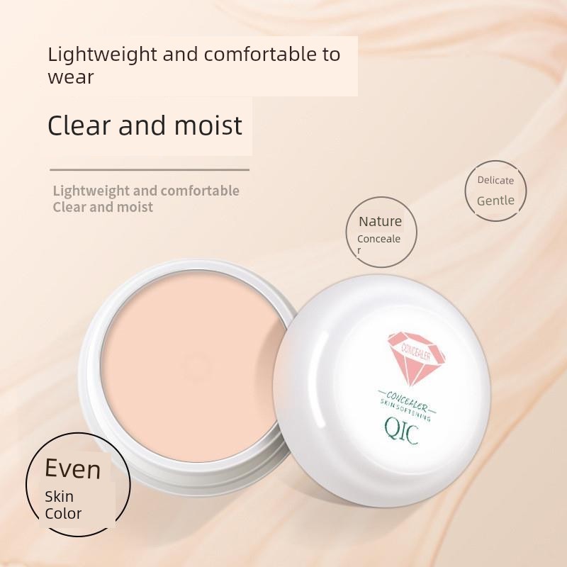 corrector คอนซีลเลอร์ QIC Qinicai ผิวนุ่มคอนซีลเลอร์ครีมรองพื้น Delicate Fit Cover Acne Spots Dark C