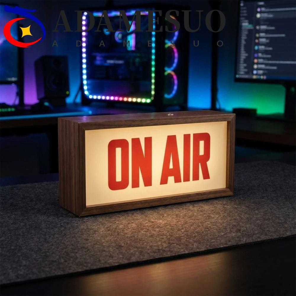 กล่องไฟ LED ADAMESUO, ปลั๊ก USB ติดผนังในป้าย AIR, INDICATOR Light Up Design Broadcast Desk Mount Br