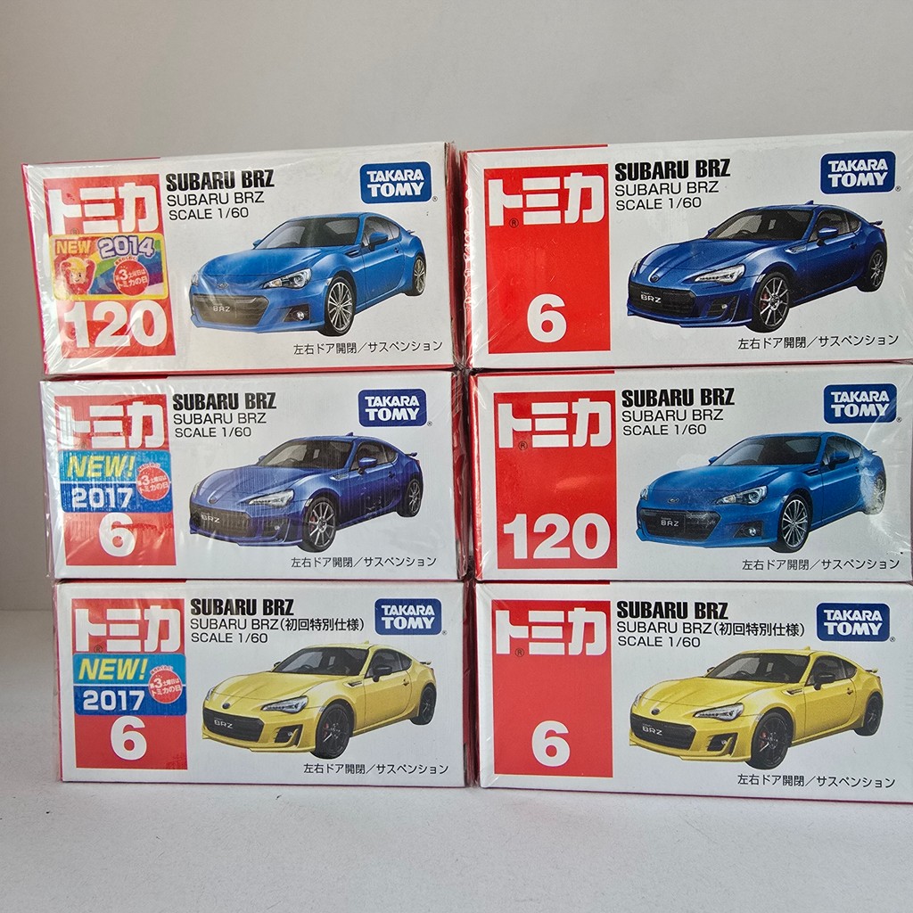 ทอมมี่ แคส เบอร์ 6 ใหม่ BRZ 120 Subaru tomy Subaru BRZ collection