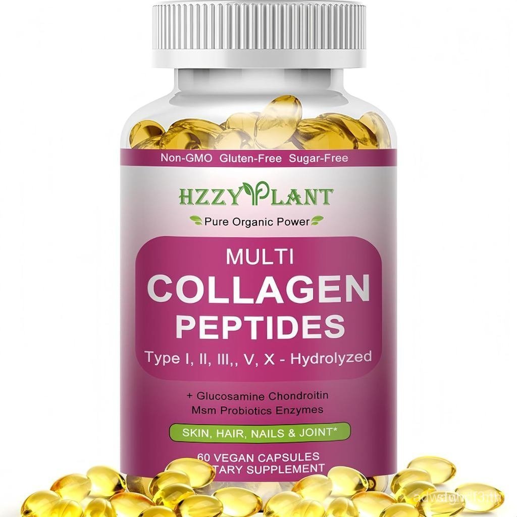 MultiCollagenPeptidesSoftgel-TypeI,II,III,V,X-HlyzedCollagenPeptideswithBiotinVitaminCHyCHyaluronica