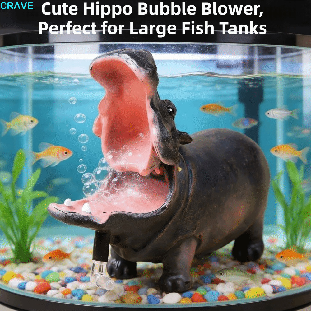 CRAVE Hippo ปั๊มออกซิเจน, ปั๊มลมที่มีประสิทธิภาพ Aerator กรองตู้ปลา, Aquarium Oxygenation นิวเมติกที