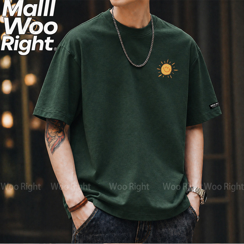 Woo Right تيشيرت خاكي برسم المجموعة الشمسية — صورة 4
