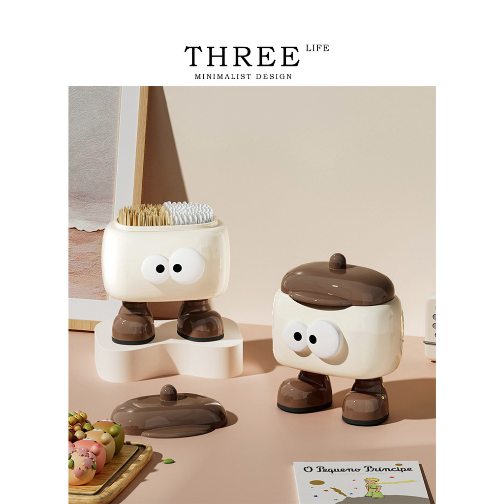 Tlife · Drift · กล่องไม้จิ้มฟันสําลีกล่องหรูหราพลาสติกผ้าฝ้ายกล่องเก็บผ้าฝ้ายในครัวเรือน High-End |ช