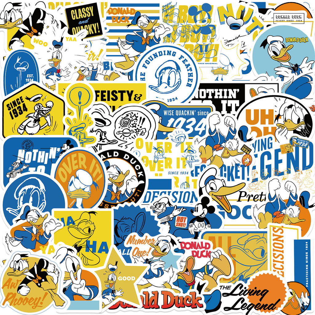 สติกเกอร์ STICKER โดนัลด์ ดั๊ก Donald Duck 50 ชิ้น กันน้ำ กันรอย DIY สำหรับตกแต่ง