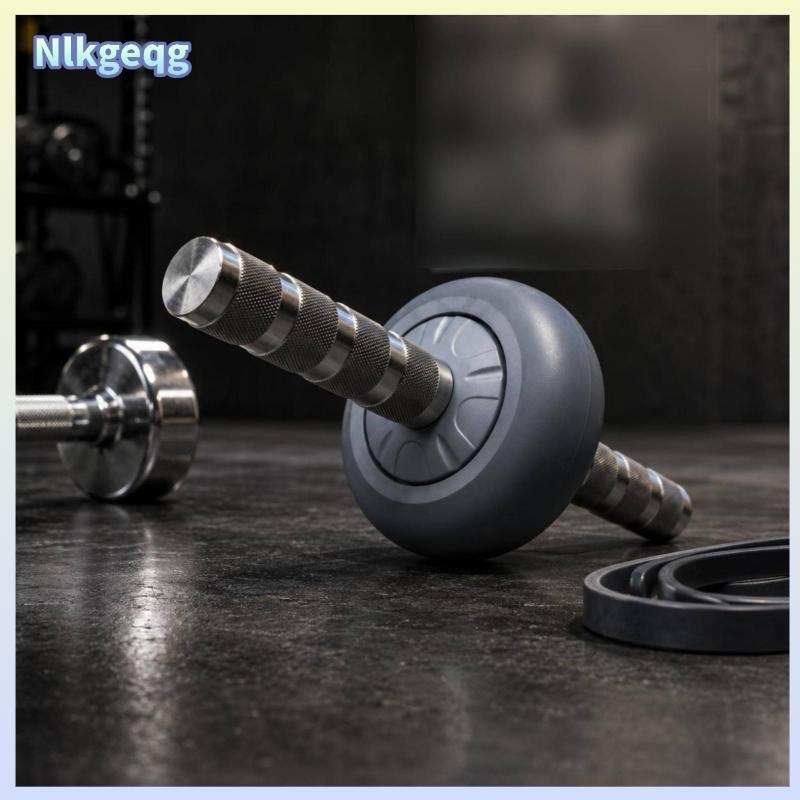 [nlkgeqg] Home Fitness Core Trainer ล้อออกกําลังกายหน้าท้องแบริ่งคู่ลูกกลิ้งยางอุปกรณ์ออกกําลังกายร่