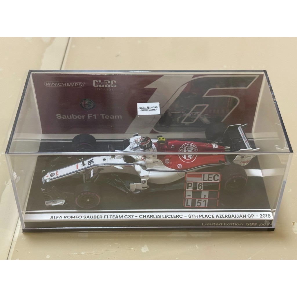 [คลังสินค้าพร้อม] Mini Cut Minichamps F1 1/43 Alfa Romeo Sauber C37 Leclair Professional Career Firs