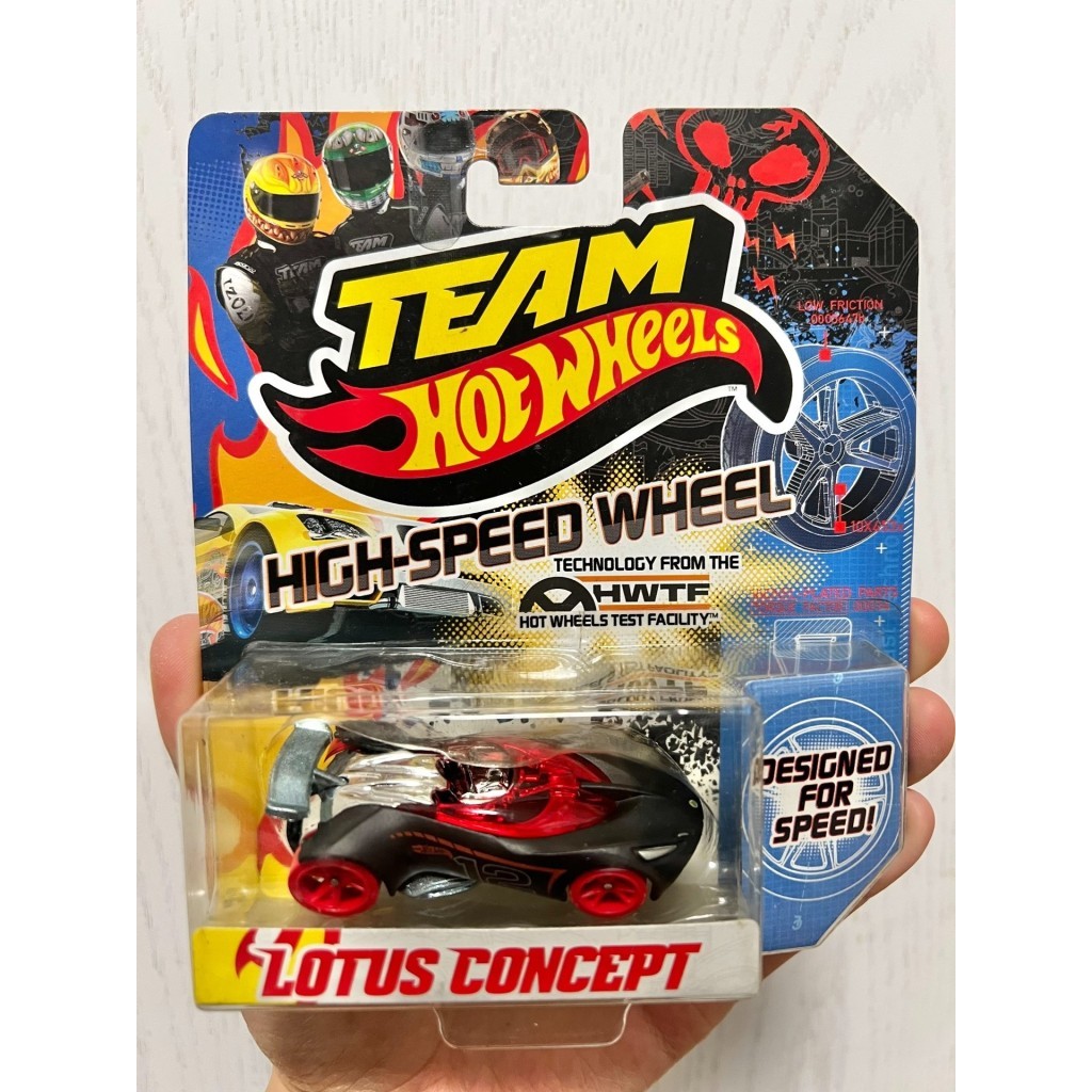 [สต๊อกพร้อม] Hot Wheels Old Card LOTUS CONCEPT, team Fleet Series, Red Wheel, hwtf Series, Hot Wheel