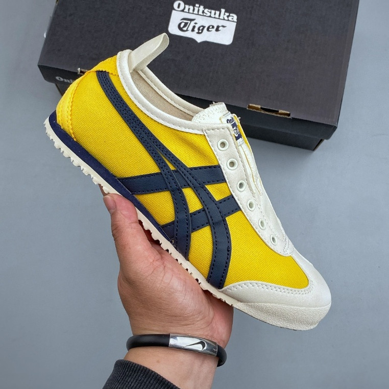 Onitsuka Tiger Mexico 66 Slip-on Low-Top Breathable Sports Casual Shoes ขนาด 36-45 N8VW