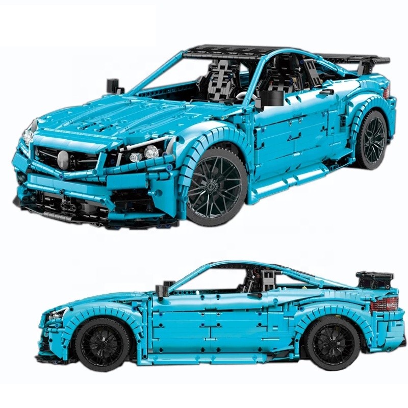TGL T5002 MOC C63 Racing Car รุ่น City Race Cars อิฐ DIY จอแสดงผลของเล่นเพื่อการศึกษาเด็กผู้ใหญ่ของข