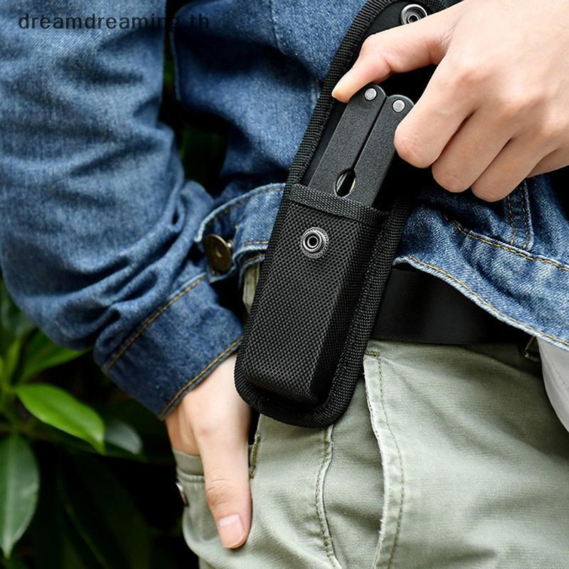 [ Dream ] คีมพับฝาครอบกระเป๋า Sheath ไนลอนเข็มขัด Loop Poet พกพาที่เก็บไฟฉายผู้ถือเอวกระเป๋า .
