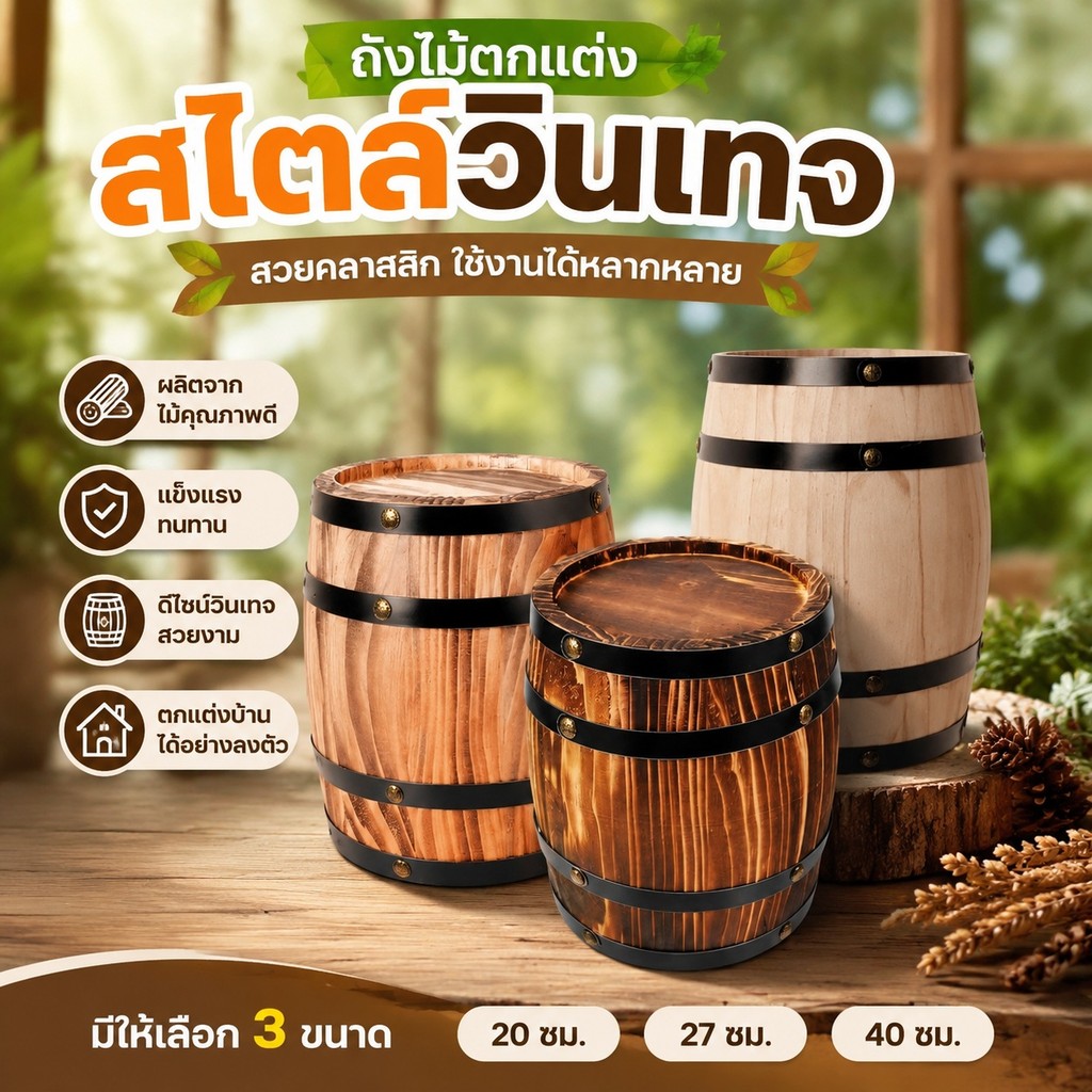 [Perfk1] Oak Wine Barrel เครื่องจ่ายถังวิสกี้ย้อนยุคสําหรับเครื่องดื่มวิสกี้ค็อกเทล 8J1Z