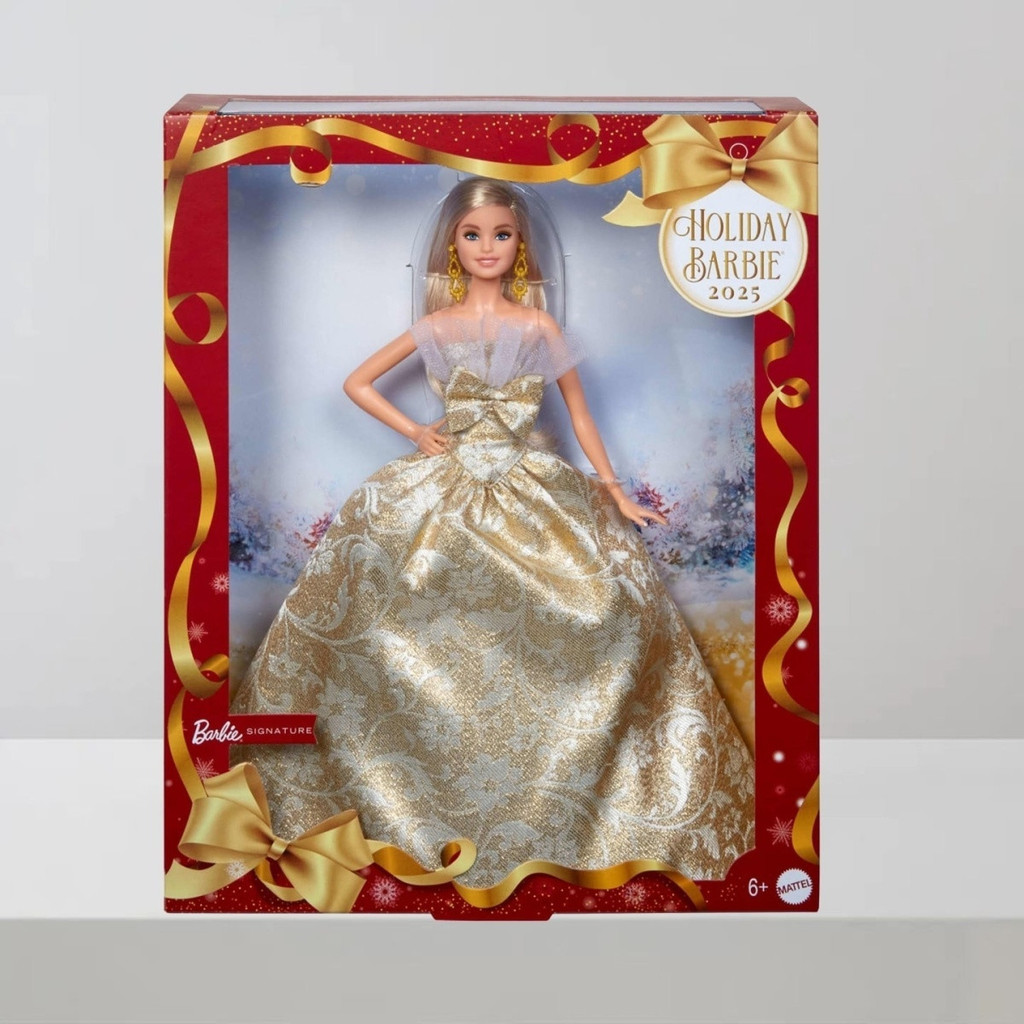 ตุ๊กตาบาร์บี้ของแท้ 2025 Holiday Collection ตุ๊กตาบาร์บี้ Girl Play House ของเล่นของขวัญ JBH97