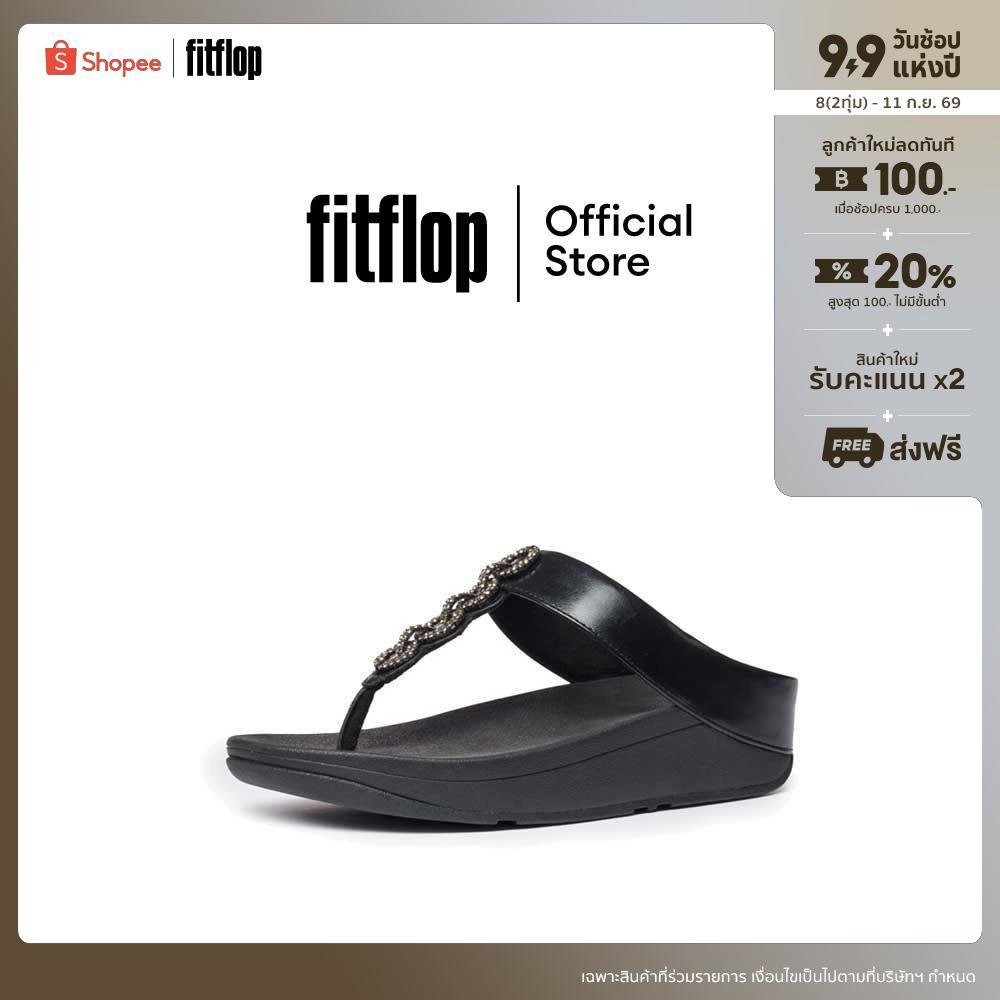 FITFLOP COMM-FINO SPARKLE TOE-THONGS รองเท้าแตะแบบหูหนีบผู้หญิง รุ่น CC6-090 สี ALL BLACK