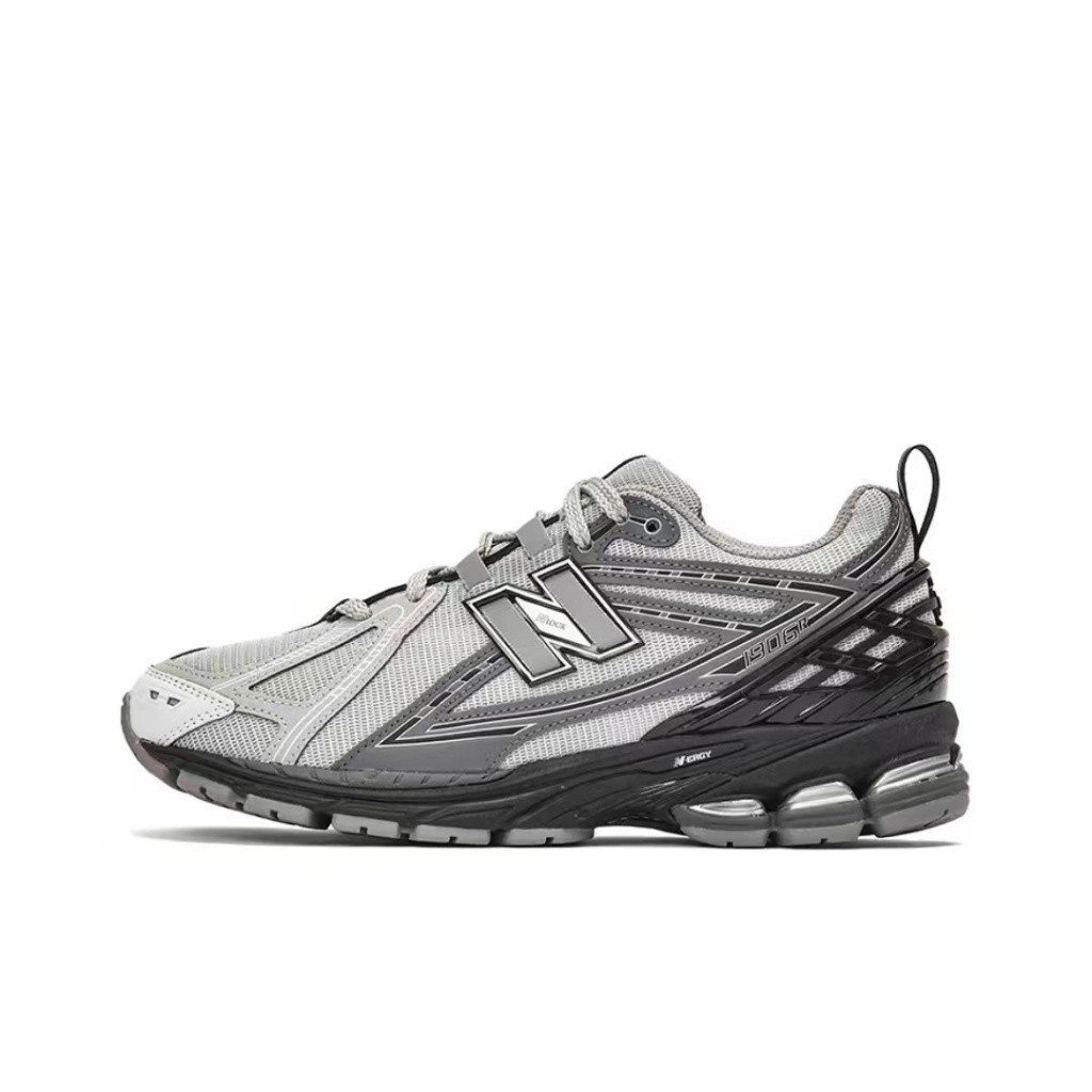 NB 1906R รองเท้า Ruing กันลื่นดูดซับแรงกระแทก, Unisex, สีเทาดํา L2KA