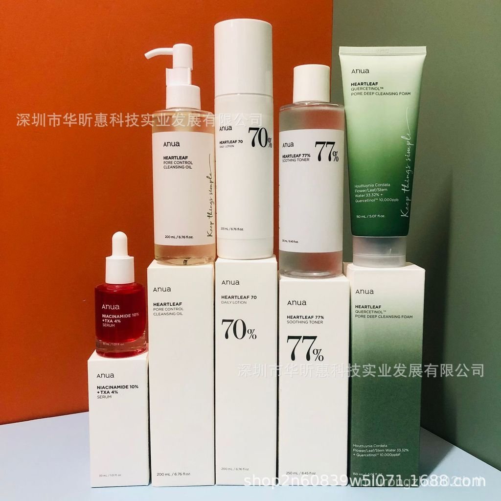 [ขายร้อน] Anua Anua Serum Essence Toner Essence Anua Houttuynia Cordata Mistletoe Facial Cleanser คล
