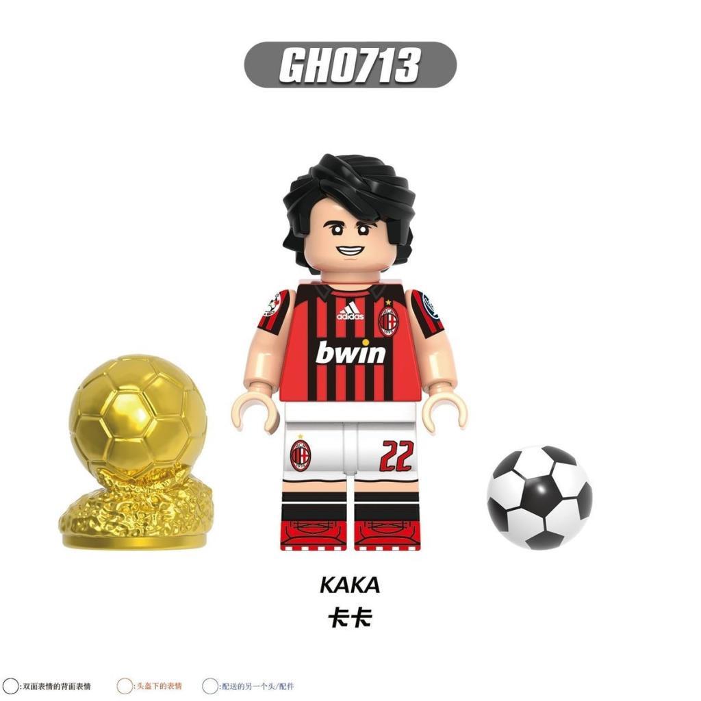 เข้ากันได้กับ Lego c Rowan More Rich Rodri Ronaldo สนามฟุตบอล Minifigure Building Block ของเล่นของเล