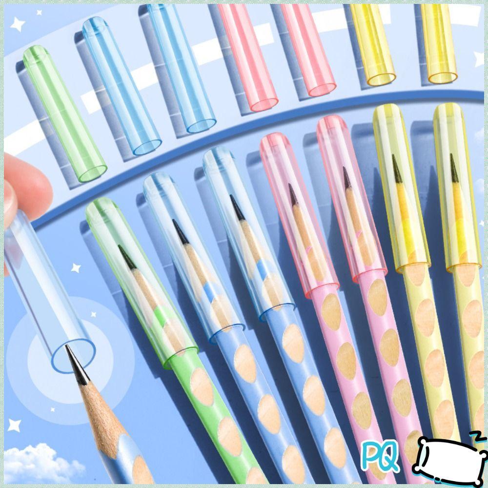 PQ 35 ชิ้น/กล่องดินสอ,สีทึบดินสอพลาสติกป้องกัน,Multi-Functional Transparent Pencil Extender ของขวัญ