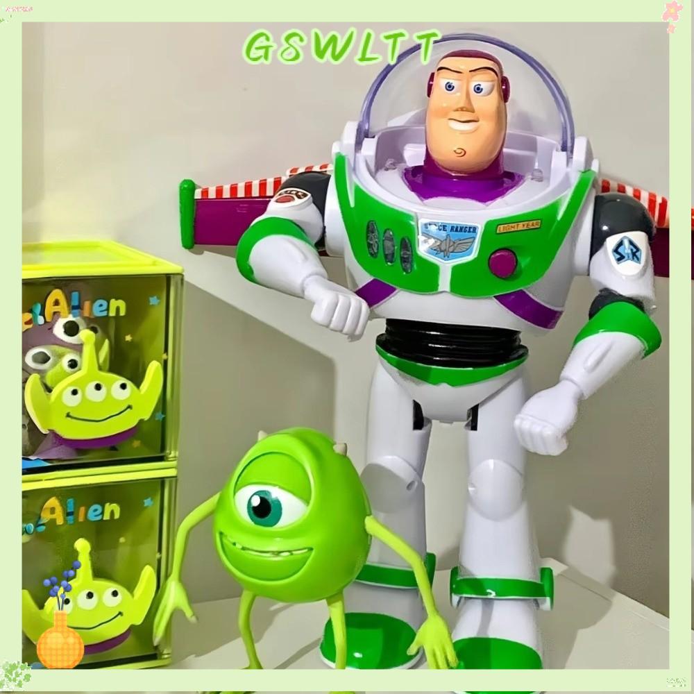 GSWLTT ของเล่นแอคชั่นฟิกเกอร์ Buzz Lightyear, Toy Story Light and Sound Buzz Lightyear ของเล่นโมเดล, การ์ตูนมีปีกหุ่นยนต์มือถือของขวัญวันเกิด